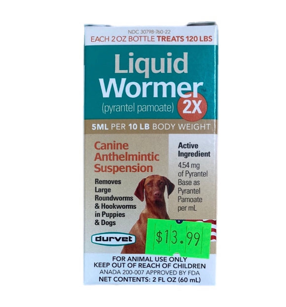Liquid Dog Wormer 2x 2oz