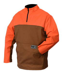 Dans quarter zip pullover orange and tan - Tippy River Supply